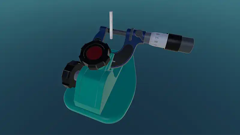 Messung der Länge mit Mikrometer